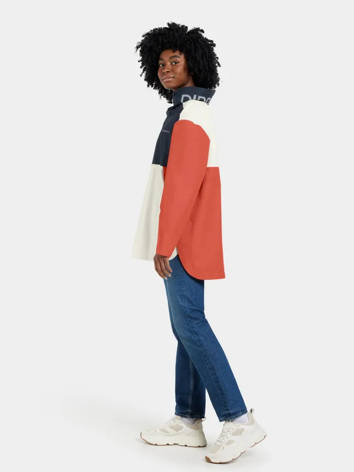 Women Thyra Jacket Brique Reddkbluewhite Didriksons Outdoor Jackets