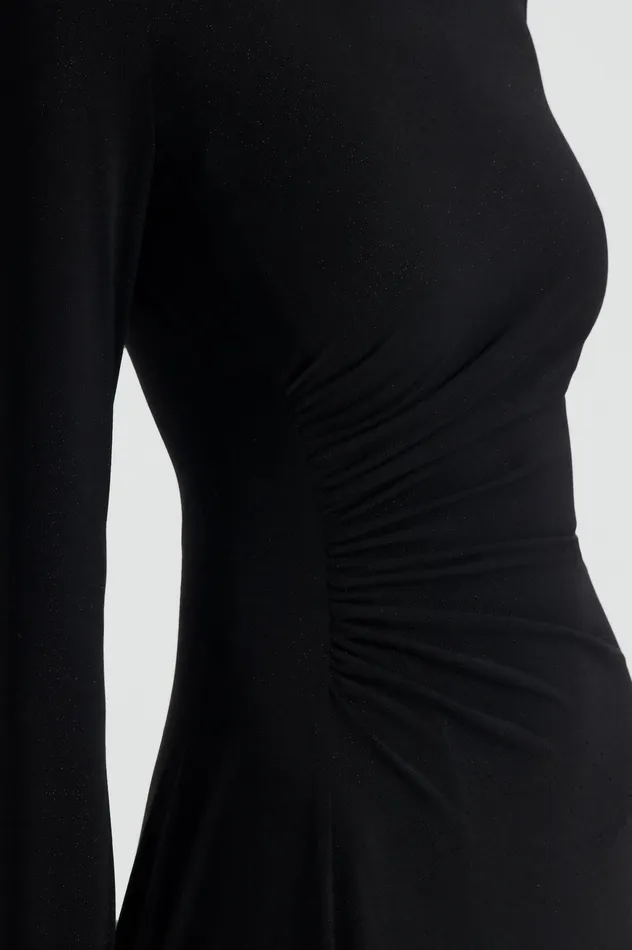 Women TINSEL PRINT DRAPE DRESS BLACK Dresses Scanlan Theodore