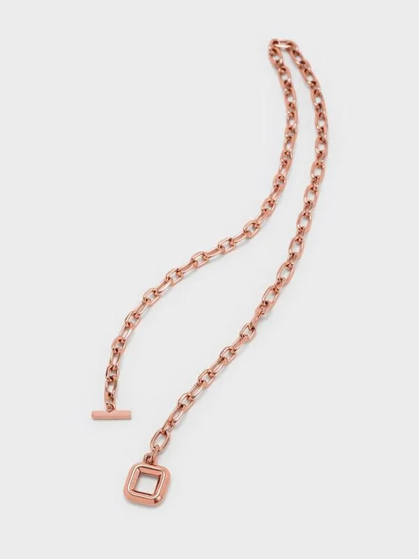 Women ToggleClasp ChainLink Necklace 8211 Rose Gold CHARLES and KEITH Necklaces Women ToggleClasp ChainLink Necklace 8211 Rose Gold CHARLES and KEITH Necklaces