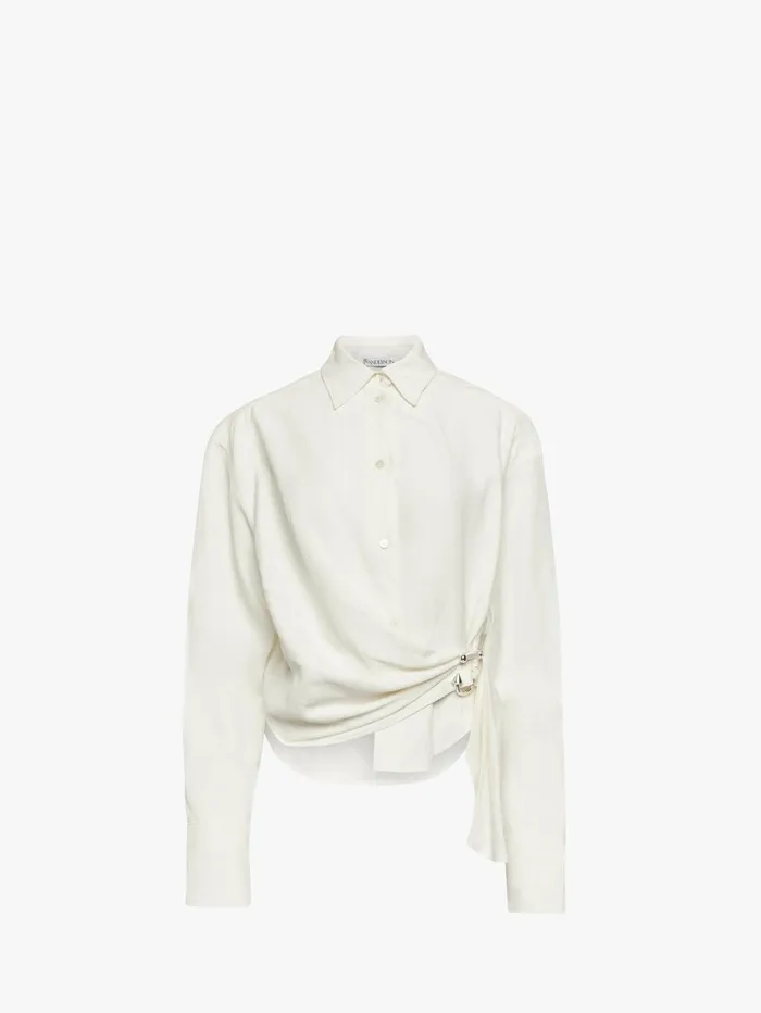 Women Tops and Shirts JW Anderson DRAPED TWISTED SHIRT Off White