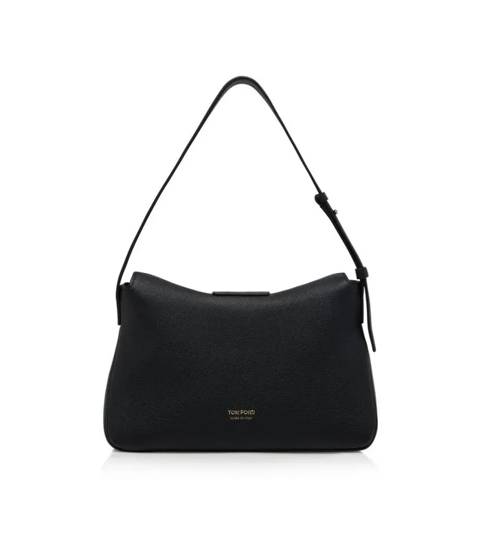 Women Totes Tom Ford Grain Leather Tf Mini Hobo Black
