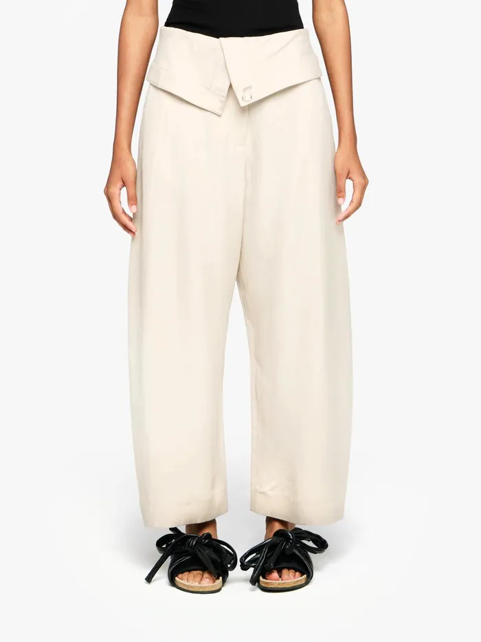 Women Trousers and Shorts JW Anderson FOLDOVER TROUSERS Beige Women Trousers and Shorts JW Anderson FOLDOVER TROUSERS Beige