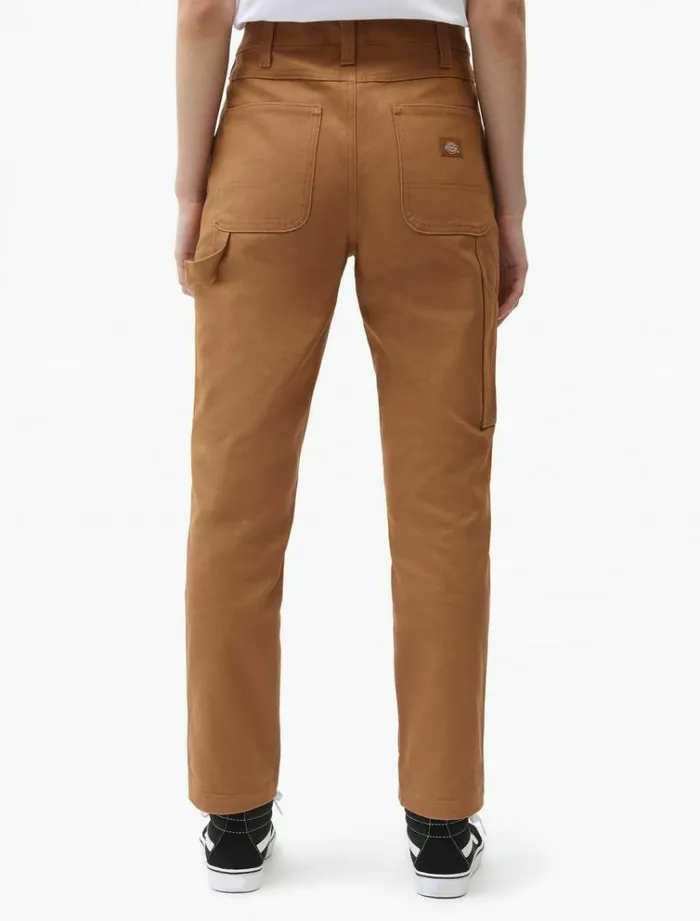 Women Trousers Dickies Duck Canvas Carpenter Pant Brown Duck