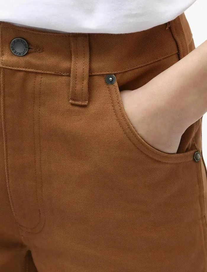 Women Trousers Dickies Duck Canvas Carpenter Pant Brown Duck