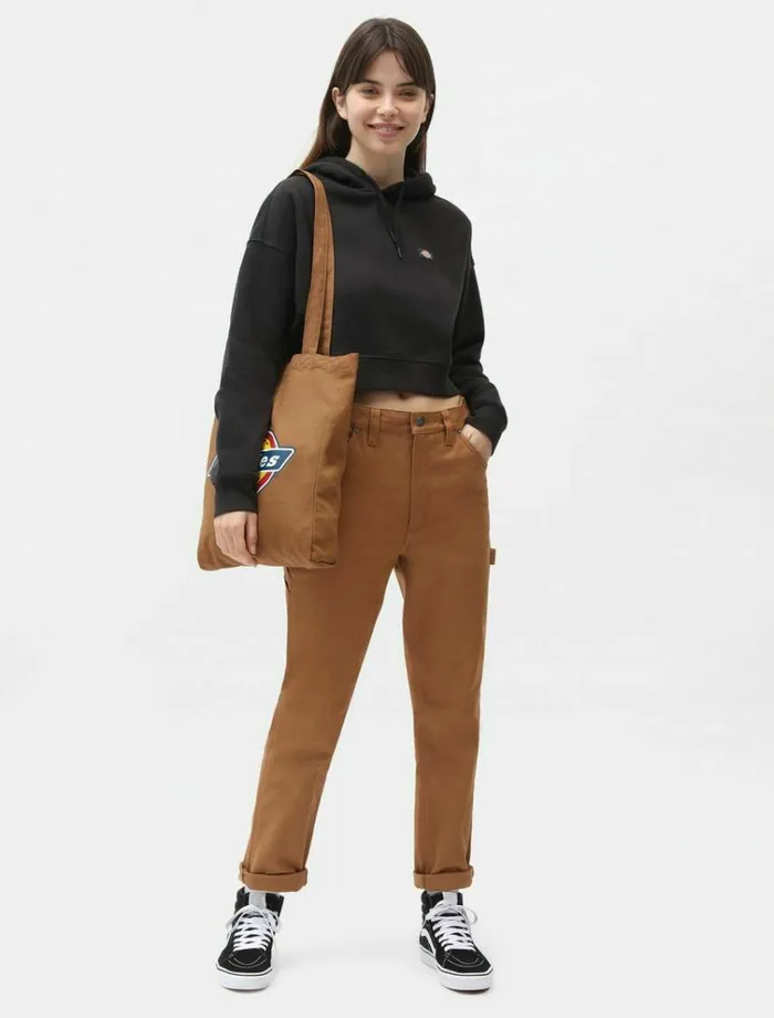 Women Trousers Dickies Duck Canvas Carpenter Pant Brown Duck