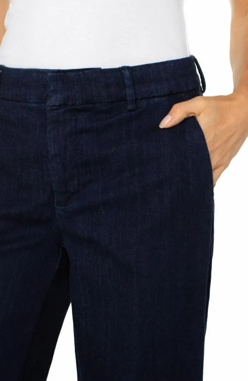 Women Trousers Liverpool Los Angeles Kelsey Trouser Wide Leg Indigo Rinse