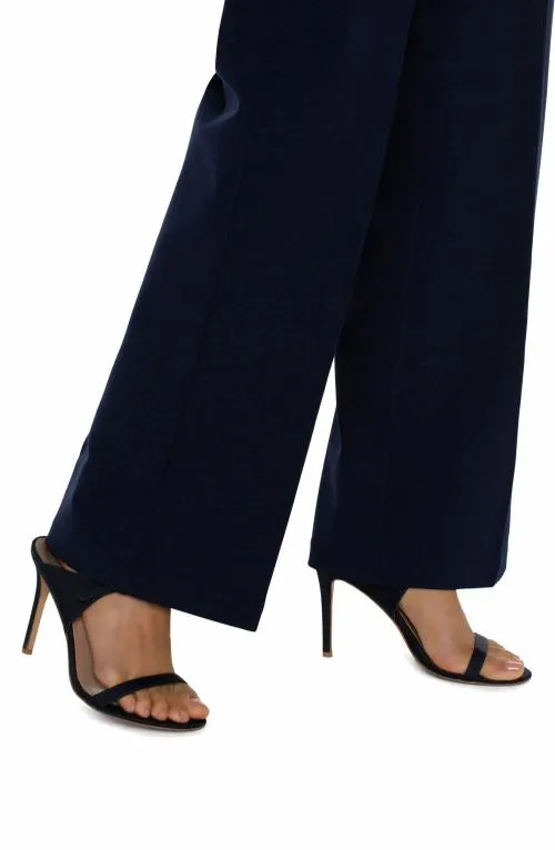 Women Trousers Liverpool Los Angeles Kelsey Wide Leg Trouser Cadet Blue