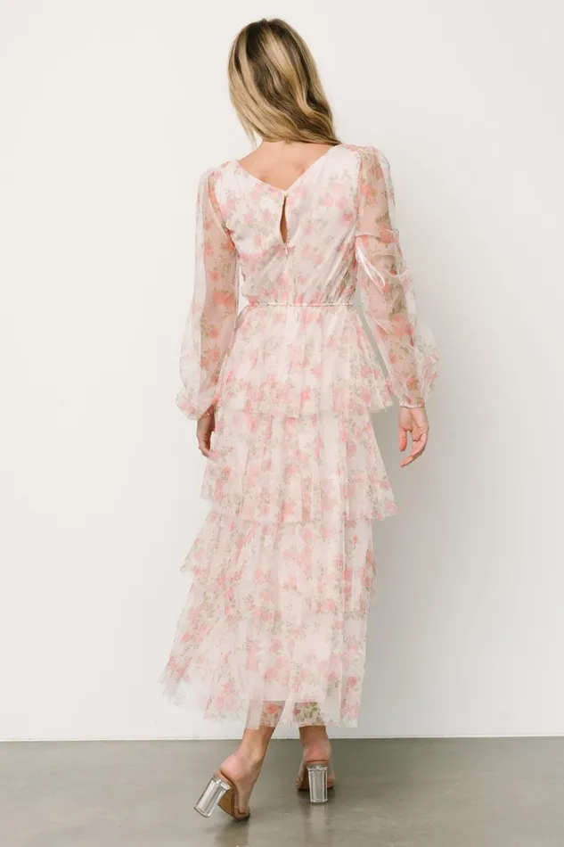 Women Tulle Styles Baltic Born Carolina Tulle Tiered Maxi Dress Blush Floral Women Tulle Styles Baltic Born Carolina Tulle Tiered Maxi Dress Blush Floral