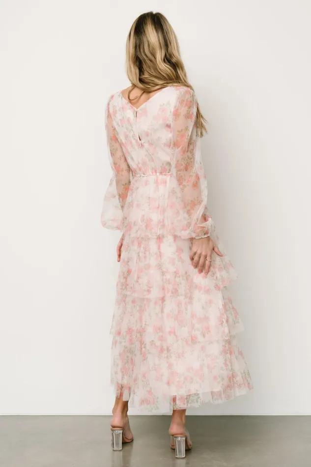 Women Tulle Styles Baltic Born Carolina Tulle Tiered Maxi Dress Blush Floral Women Tulle Styles Baltic Born Carolina Tulle Tiered Maxi Dress Blush Floral