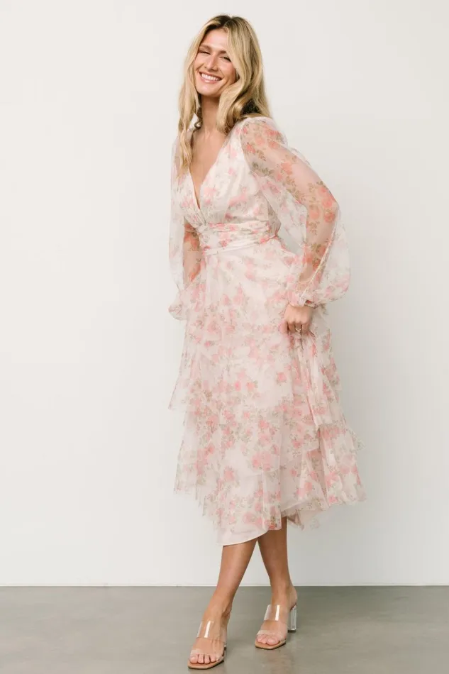 Women Tulle Styles Baltic Born Carolina Tulle Tiered Maxi Dress Blush Floral Women Tulle Styles Baltic Born Carolina Tulle Tiered Maxi Dress Blush Floral