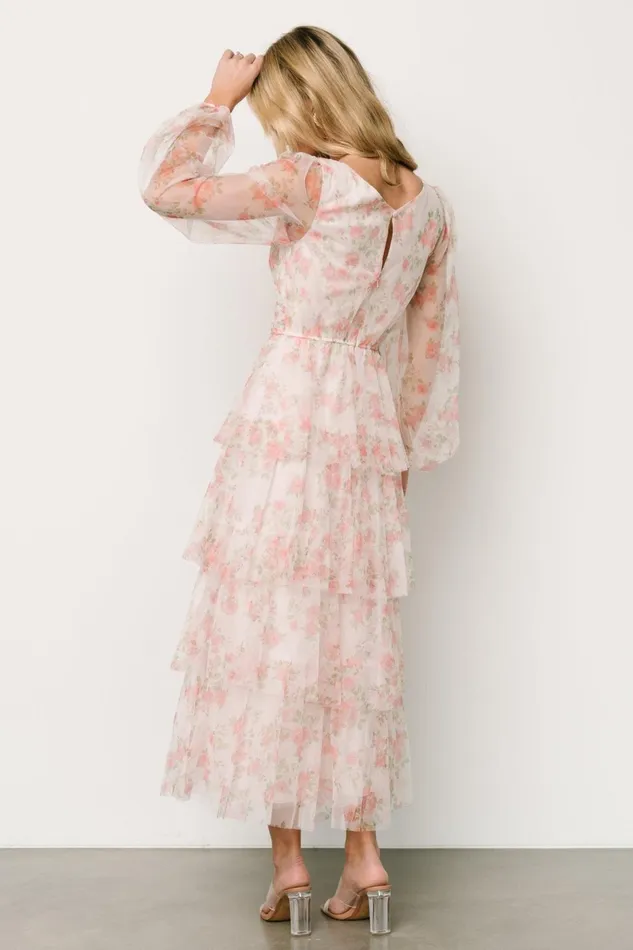 Women Tulle Styles Baltic Born Carolina Tulle Tiered Maxi Dress Blush Floral Women Tulle Styles Baltic Born Carolina Tulle Tiered Maxi Dress Blush Floral