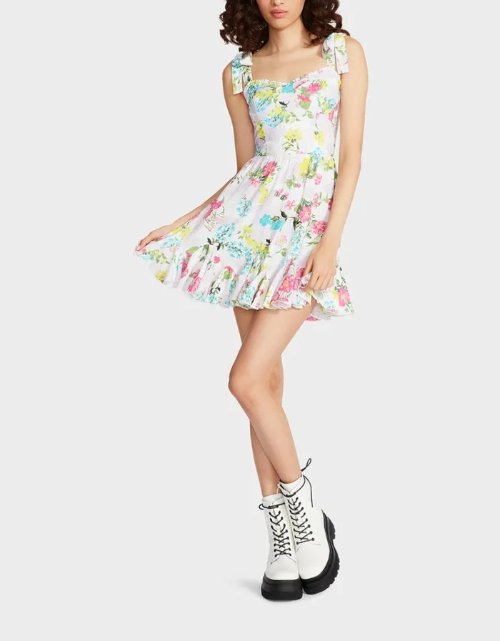 Women TULLUAH MINI DRESS WHITE Betsey Johnson