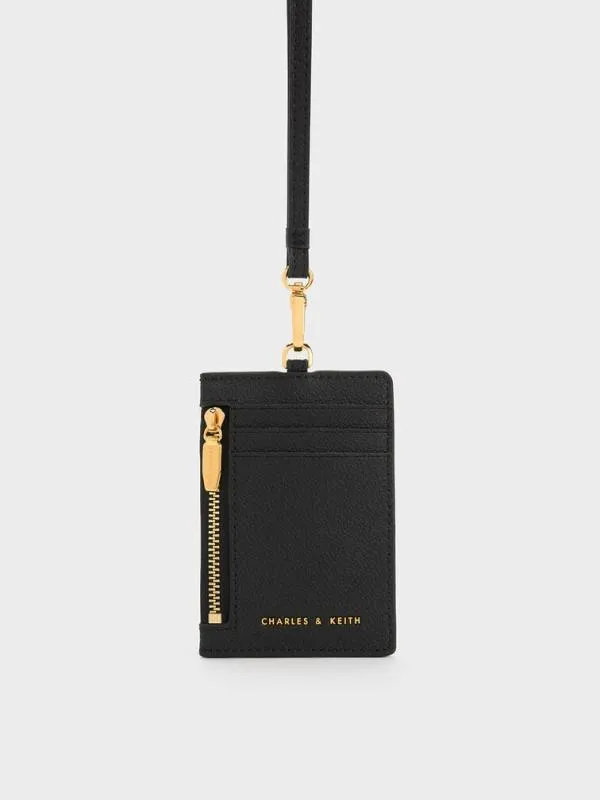 Women Twilia SideZip Card Holder 8211 Black CHARLES and KEITH Card Holders