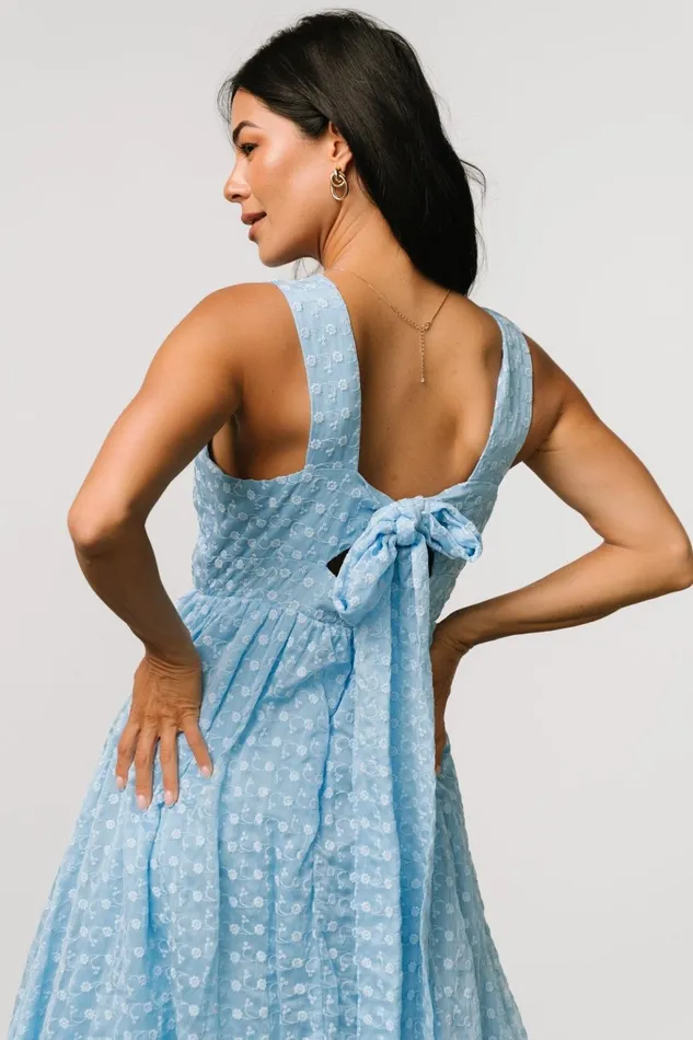 Women Wedding Guest Baltic Born Thalia Embroidered Tank Midi Dress Blue Women Wedding Guest Baltic Born Thalia Embroidered Tank Midi Dress Blue
