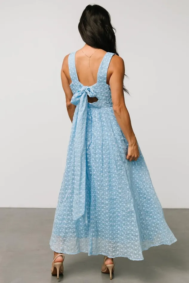 Women Wedding Guest Baltic Born Thalia Embroidered Tank Midi Dress Blue Women Wedding Guest Baltic Born Thalia Embroidered Tank Midi Dress Blue