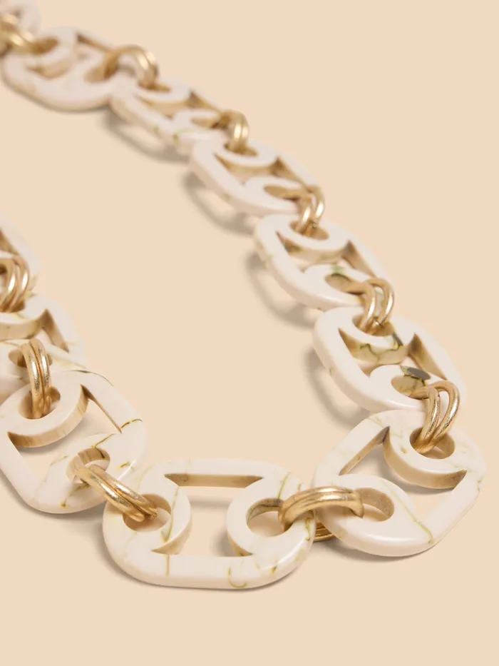 Women White Stuff Accessories Ema Resin Chain Necklace
