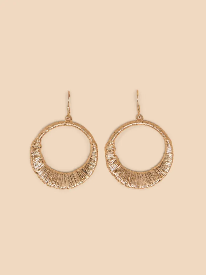 Women White Stuff Accessories Mae Drop Hoop Earrings
