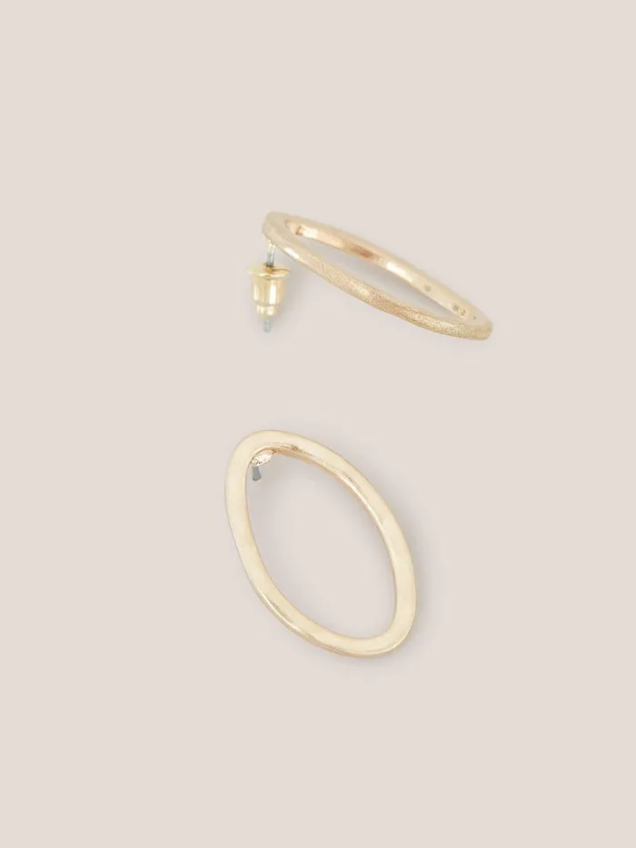 Women White Stuff Accessories Oval Hammered Earrings Women White Stuff Accessories Oval Hammered Earrings