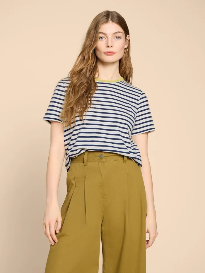 Women White Stuff Clothing ABBIE STRIPE CREW NECK TEE
