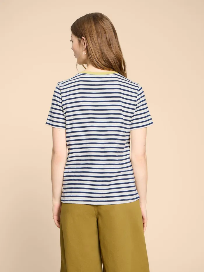 Women White Stuff Clothing ABBIE STRIPE CREW NECK TEE Women White Stuff Clothing ABBIE STRIPE CREW NECK TEE