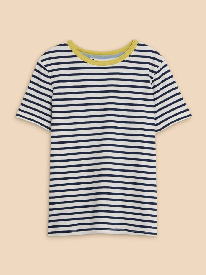 Women White Stuff Clothing ABBIE STRIPE CREW NECK TEE Women White Stuff Clothing ABBIE STRIPE CREW NECK TEE