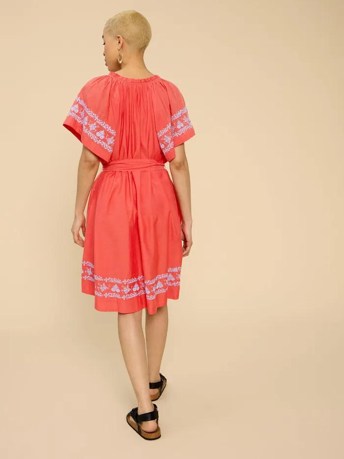Women White Stuff Clothing Anna Cotton Embroidered Dress Women White Stuff Clothing Anna Cotton Embroidered Dress