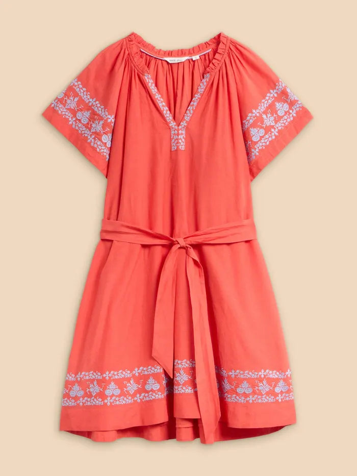 Women White Stuff Clothing Anna Cotton Embroidered Dress Women White Stuff Clothing Anna Cotton Embroidered Dress