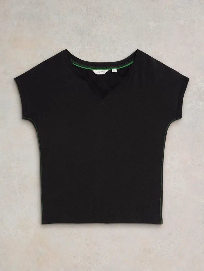 Women White Stuff Clothing NELLY COTTON NOTCH NECK TEE Women White Stuff Clothing NELLY COTTON NOTCH NECK TEE