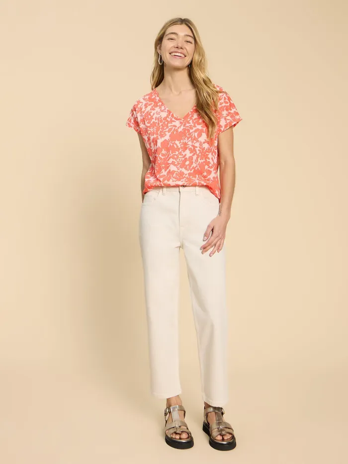 Women White Stuff Clothing NOAH SS V NECK TEE