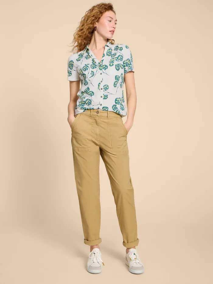 Women White Stuff Clothing PENNY JERSEY POCKET SHIRT Women White Stuff Clothing PENNY JERSEY POCKET SHIRT