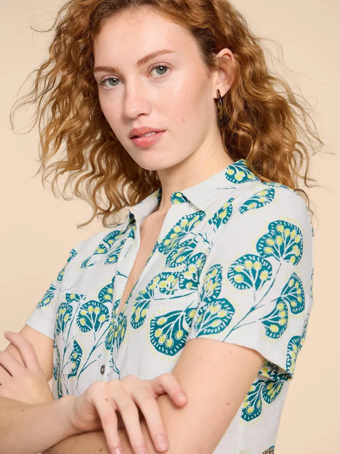 Women White Stuff Clothing PENNY JERSEY POCKET SHIRT Women White Stuff Clothing PENNY JERSEY POCKET SHIRT