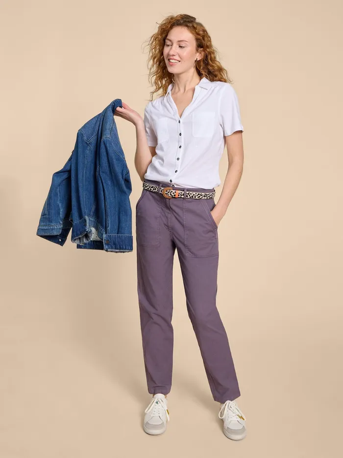 Women White Stuff Clothing PENNY POCKET EMBROIDERED SHIRT Women White Stuff Clothing PENNY POCKET EMBROIDERED SHIRT