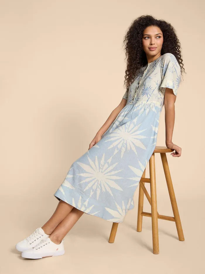 Women White Stuff Clothing Pip Linen Blend Midi Dress Women White Stuff Clothing Pip Linen Blend Midi Dress