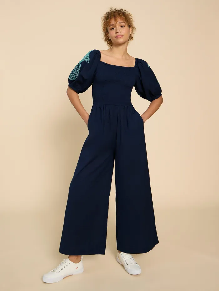 Women White Stuff Clothing Reese Embroidered Jumpsuit Women White Stuff Clothing Reese Embroidered Jumpsuit