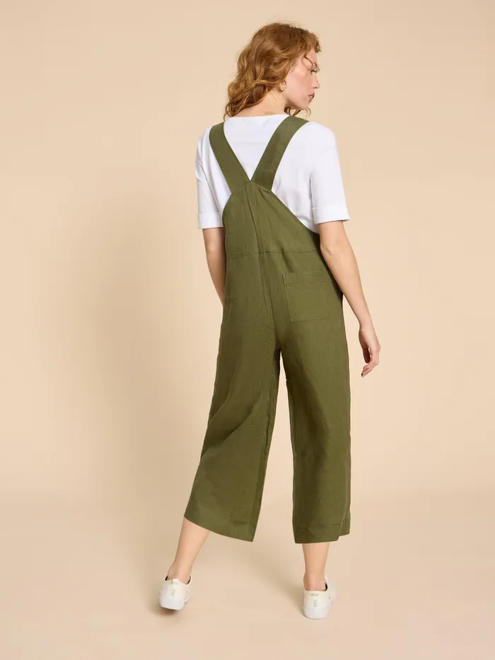 Women White Stuff Clothing Viola Crop Linen Dungaree