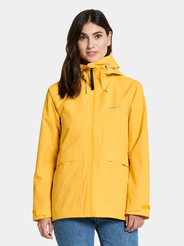 Women Wide Jacket Warm Yellow Didriksons Spring Jackets