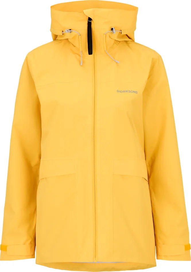 Women Wide Jacket Warm Yellow Didriksons Spring Jackets