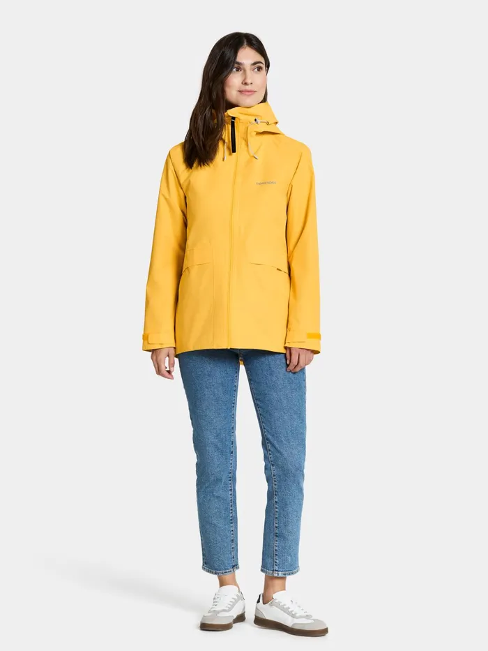 Women Wide Jacket Warm Yellow Didriksons Spring Jackets