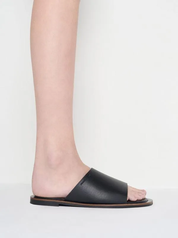 Women WideStrap Slide Sandals 8211 Black CHARLES and KEITH Sandals