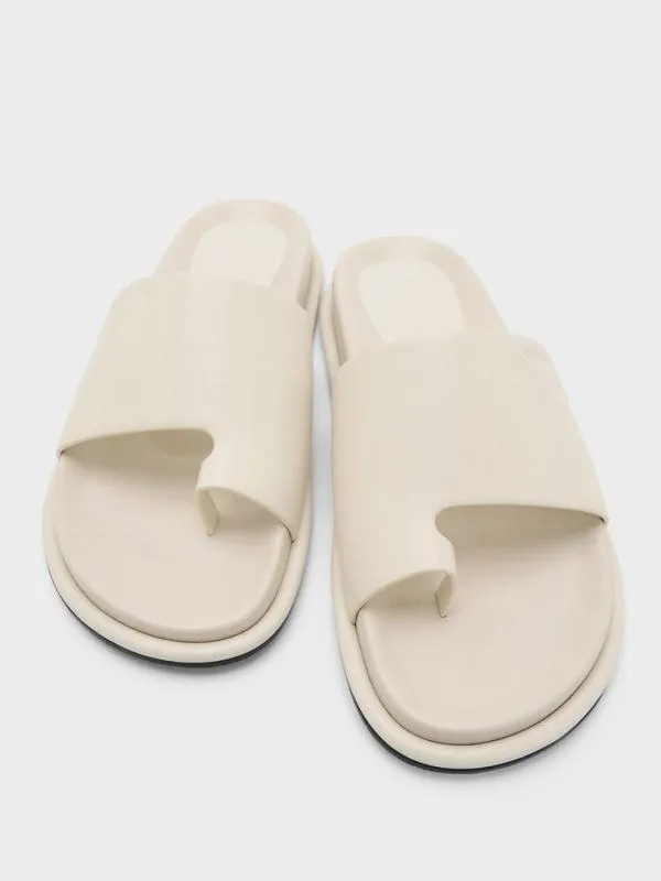 Women WideStrap ToeRing Sandals 8211 Chalk CHARLES and KEITH Sandals