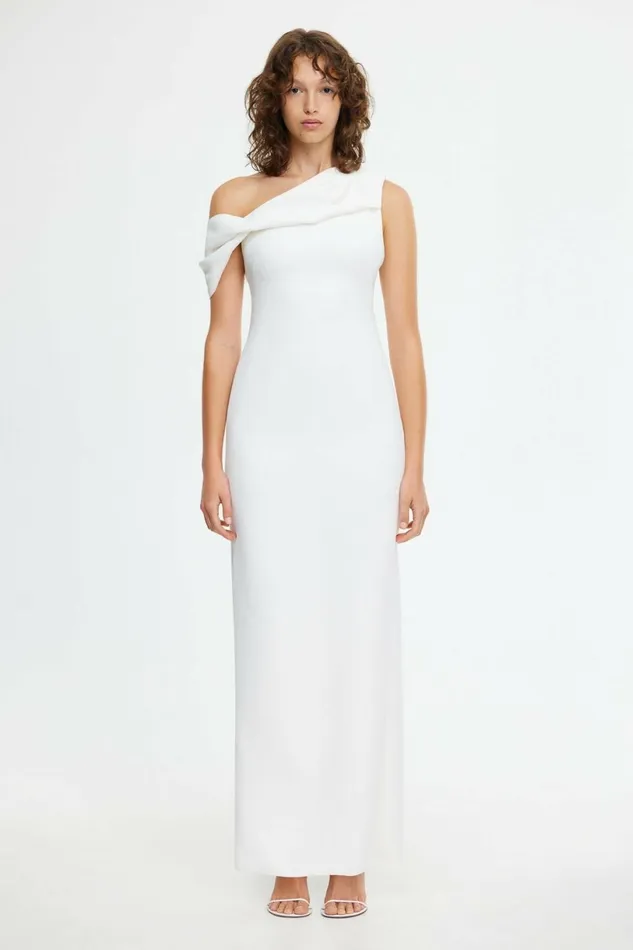 Women WILLIAMSTON MIDI DRESS Ivory Acler Bridal Gowns