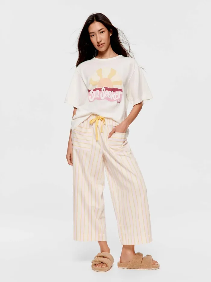 Women Yellow Stripe 34 Pj Pant Multi Peter Alexander Pants