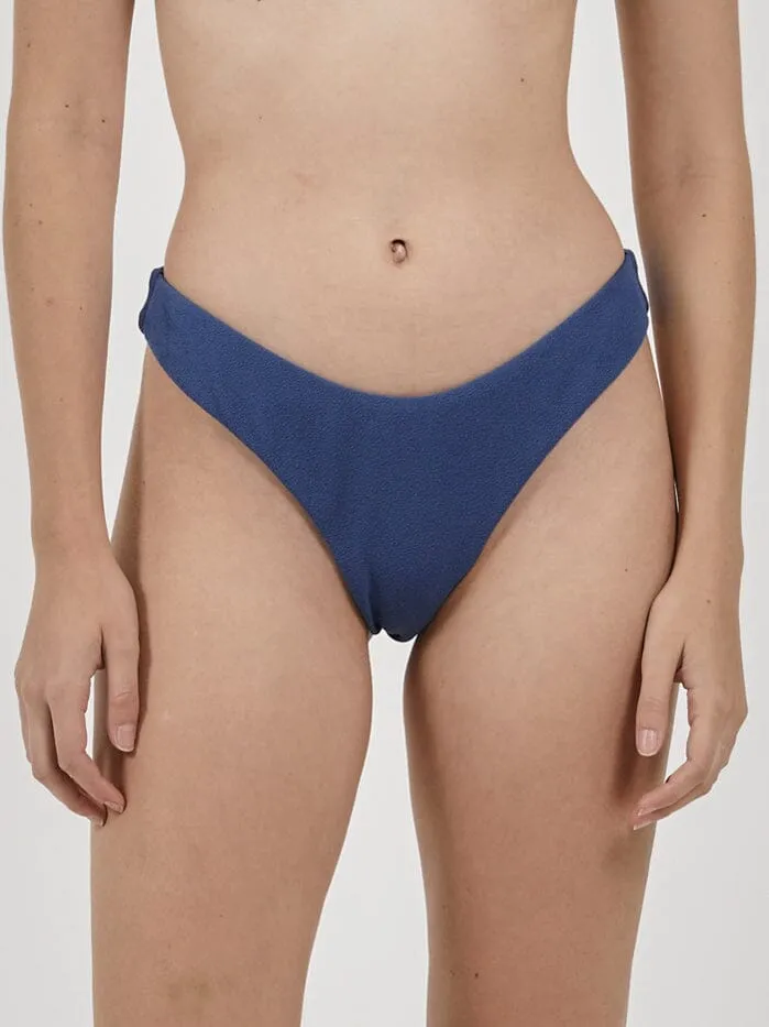 Womens Adira Thong Bikini Bottom Botanical Blue Thrills Swim