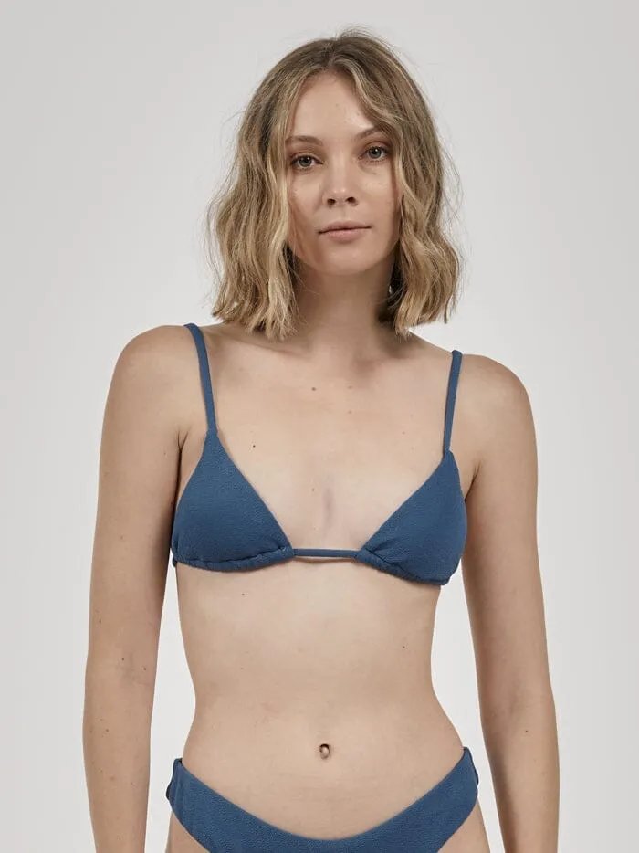 Womens Adira Triangle Bikini Top Botanical Blue Thrills Swim