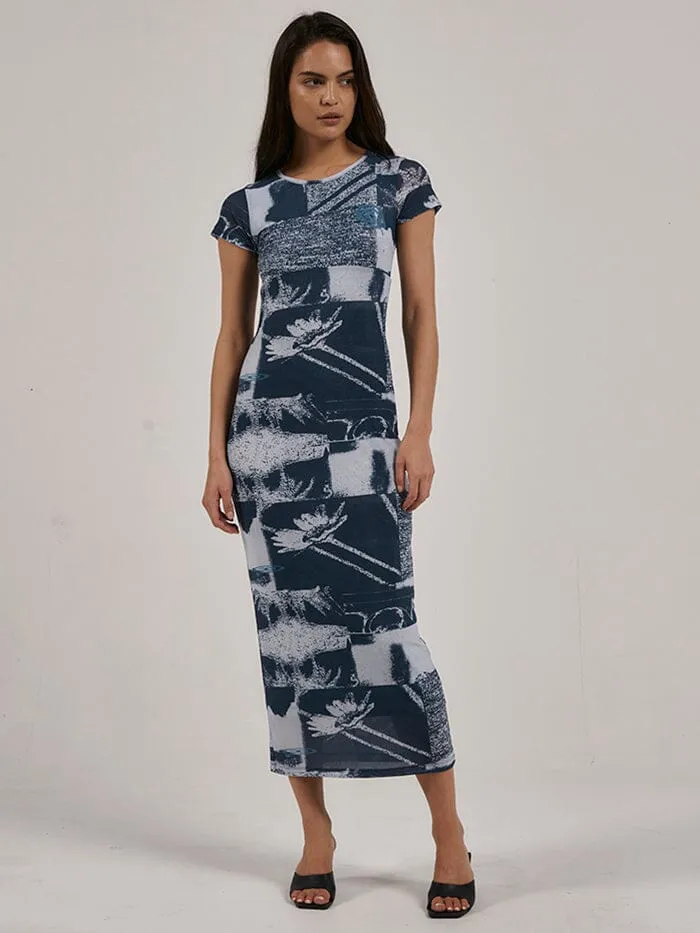 Womens Alchemy Mesh Dress New Teal Thrills Dresses