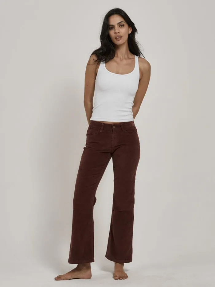 Womens Alyssa Cord Pant Ruby Wine Thrills Pants
