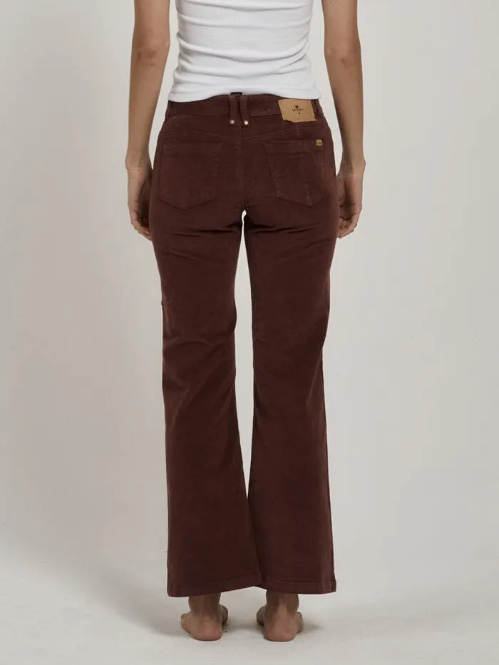 Womens Alyssa Cord Pant Ruby Wine Thrills Pants
