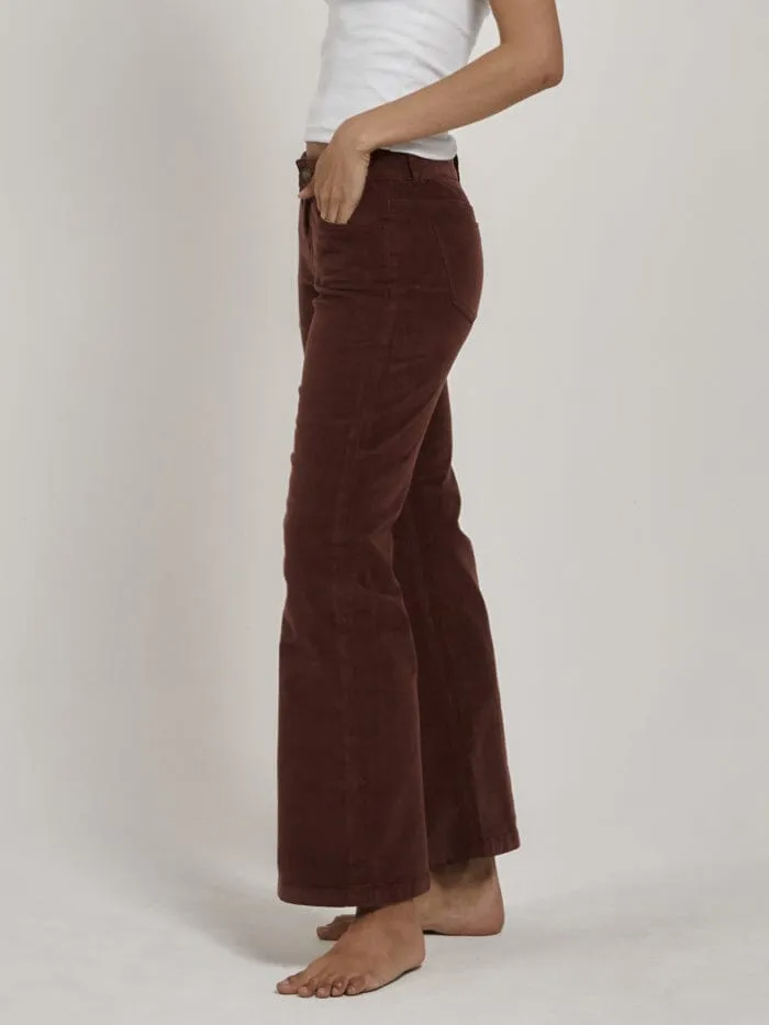 Womens Alyssa Cord Pant Ruby Wine Thrills Pants