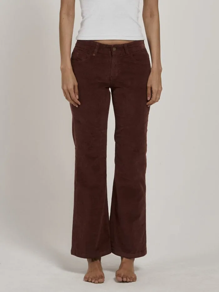 Womens Alyssa Cord Pant Ruby Wine Thrills Pants