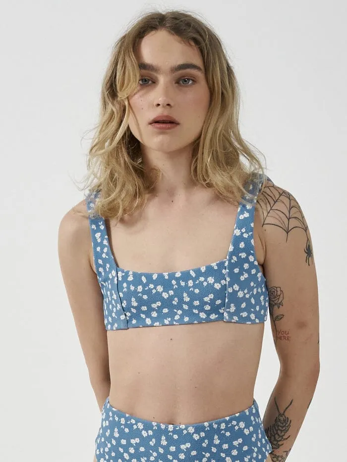Womens Aster Parallel Bikini Top Powder Blue Thrills Swim